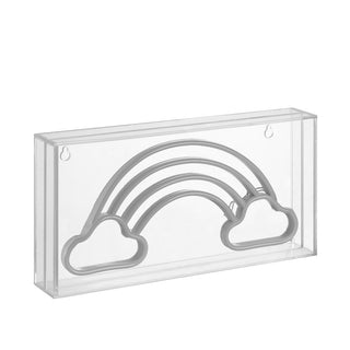 Rainbow 11.75" Contemporary Glam Acrylic Box USB Operated LED Neon Light - JONATHAN Y