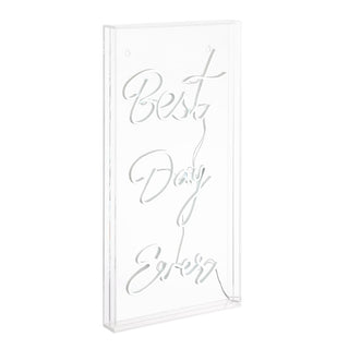 Best Day Ever Contemporary Glam Acrylic Box USB Operated LED Neon Light - JONATHAN Y