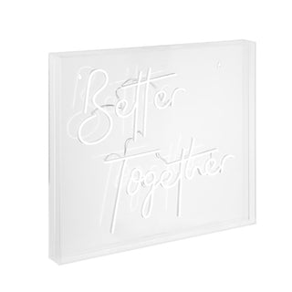 Better Together Contemporary Glam Acrylic Box USB Operated LED Neon Light - JONATHAN Y