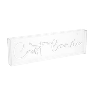 C'est La Vie Contemporary Glam Acrylic Box USB Operated LED Neon Light - JONATHAN Y