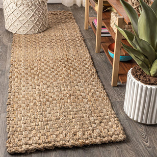Estera Hand Woven Boucle Chunky Jute Area Rug - JONATHAN Y