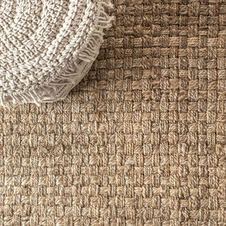 Estera Hand Woven Boucle Chunky Jute Area Rug - JONATHAN Y