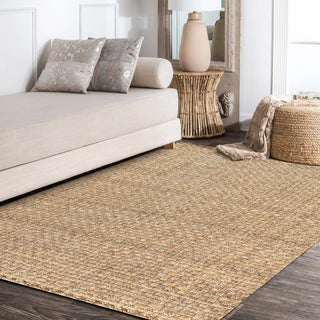 Estera Hand Woven Boucle Chunky Jute Area Rug - JONATHAN Y