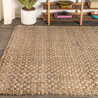 Estera Hand Woven Boucle Chunky Jute Area Rug - JONATHAN Y