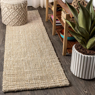 Hiro Hand Woven Chunky Jute Area Rug - JONATHAN Y
