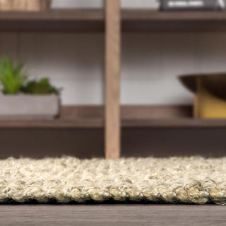 Hiro Hand Woven Chunky Jute Area Rug - JONATHAN Y