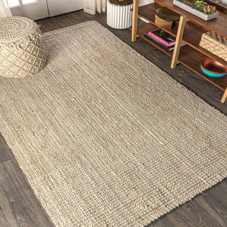 Hiro Hand Woven Chunky Jute Area Rug - JONATHAN Y