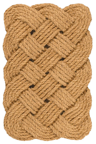 Maeve Classic Coastal Scalloped Basketweave Coir Mat - JONATHAN Y