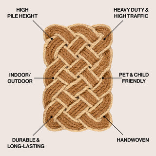 Maeve Classic Coastal Scalloped Basketweave Coir Mat - JONATHAN Y