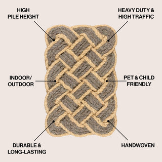 Maeve Classic Coastal Scalloped Basketweave Coir Mat - JONATHAN Y