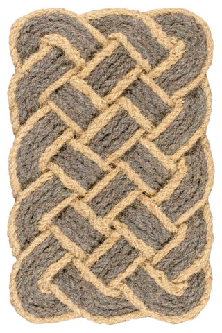 Maeve Classic Coastal Scalloped Basketweave Coir Mat - JONATHAN Y
