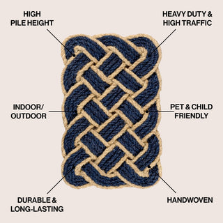 Maeve Classic Coastal Scalloped Basketweave Coir Mat - JONATHAN Y