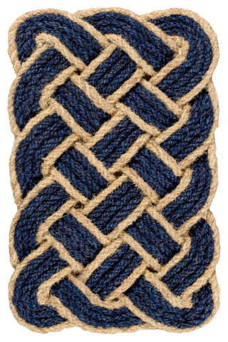 Maeve Classic Coastal Scalloped Basketweave Coir Mat - JONATHAN Y