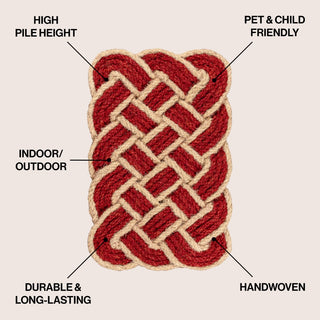 Maeve Classic Coastal Scalloped Basketweave Coir Mat - JONATHAN Y