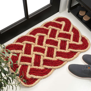 Maeve Classic Coastal Scalloped Basketweave Coir Mat - JONATHAN Y