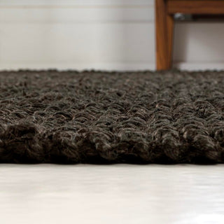 Pata Hand Woven Chunky Jute Area Rug Brown - JONATHAN Y