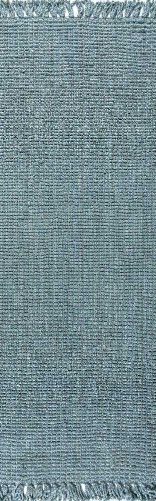 Pata Hand Woven Chunky Jute With Fringe Area Rug