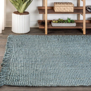 Pata Hand Woven Chunky Jute With Fringe Area Rug