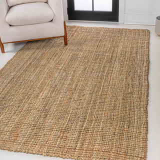 Biot Traditional Rustic Handwoven Jute Area Rug - JONATHAN Y