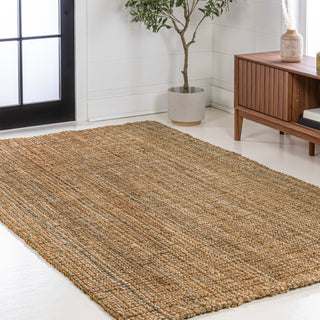 Biot Traditional Rustic Handwoven Jute Area Rug - JONATHAN Y
