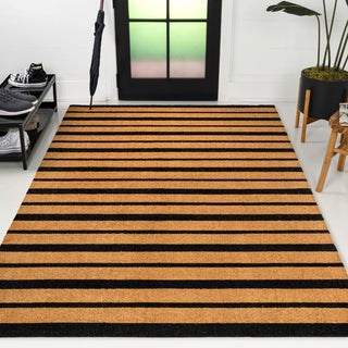 Hadley Modern Classic Ticking Stripe Coir Area Rug