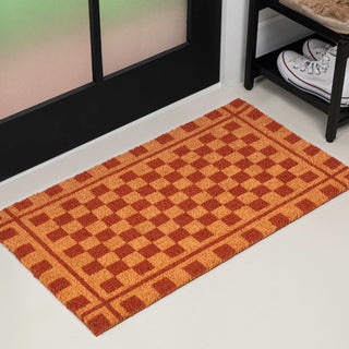 Harper Classic Farmhouse Checkerboard Coir Area Rug