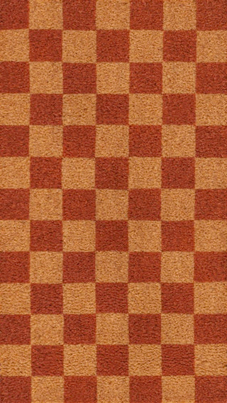 Porter Classic Farmhouse Checkered Coir Area Rug