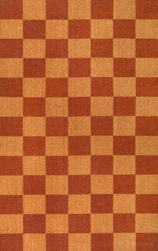 Porter Classic Farmhouse Checkered Coir Area Rug