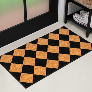 Paige Modern Classic Diamond-patterned Coir Area Rug