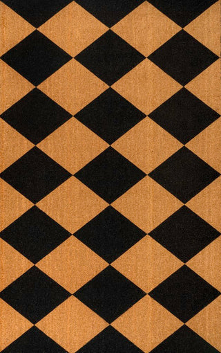 Paige Modern Classic Diamond-patterned Coir Area Rug