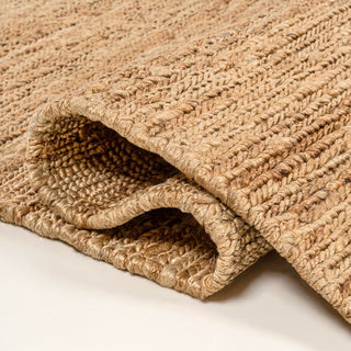 Olivier Rustic Beach House Wide Ticking Stripe Jute Area Rug - JONATHAN Y