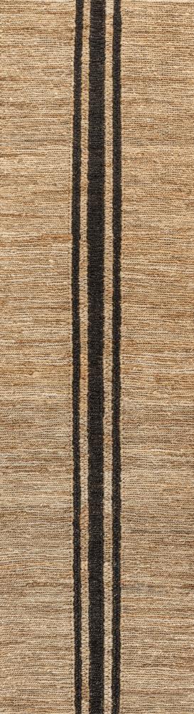 Olivier Rustic Beach House Wide Ticking Stripe Jute Area Rug - JONATHAN Y
