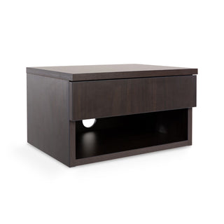 Ettore 15.71" Mid-Century Modern Floating Wall Mounted Nightstand with Soft-Close Drawer and Cable Hole - JONATHAN Y