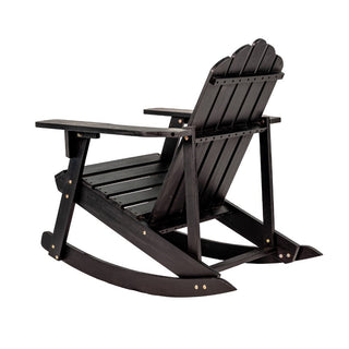 Kiawah Outdoor Patio Classic Acacia Wood Adirondack Rocking Chair