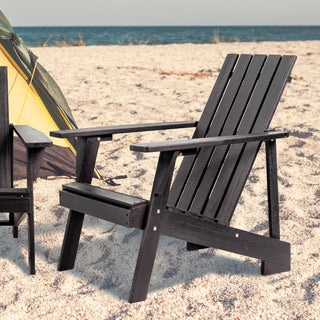 Irving Outdoor Patio Modern Acacia Wood Adirondack Chair