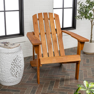 Westport Outdoor Patio Traditional Acacia Wood Adirondack Chair - JONATHAN Y