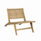 Leo Mid-Century Modern Wood Armless Outdoor Patio Chair