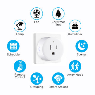 Smart Plug - WiFi Remote App Control for Lights & Appliances; Compatible with Alexa and Google Home Assistant - JONATHAN Y