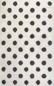 Pere Modern Charcoal Dot Shag Area Rug