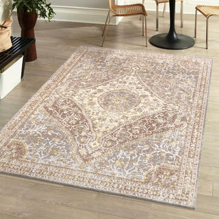Petras Modern Ornate Medallion Area Rug - JONATHAN Y