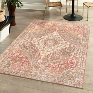 Petras Modern Ornate Medallion Area Rug - JONATHAN Y