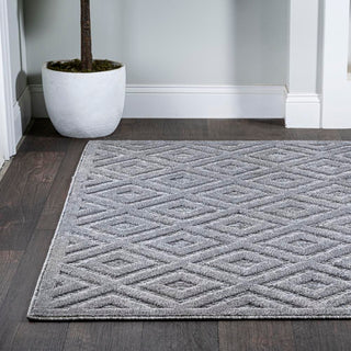 Portmany Neutral Diamond Trellis Indoor/outdoor Area Rug - JONATHAN Y