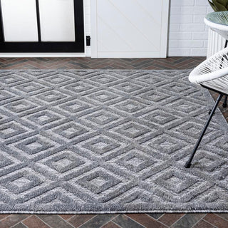 Portmany Neutral Diamond Trellis Indoor/outdoor Area Rug - JONATHAN Y