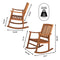 Perry Classic Slat-Back 300-Lbs Support Acacia Wood Patio Outdoor Rocking Chair