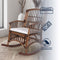 Swayze Bohemian Farmhouse Woven Rattan/Wood Rocking Chair