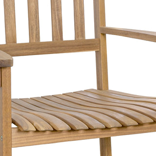 Seagrove Farmhouse Classic Slat-Back 350-LBS Support Acacia Wood Outdoor Rocking Chair - JONATHAN Y