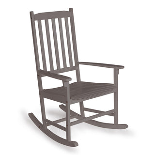 Seagrove Farmhouse Classic Slat-Back 350-LBS Support Acacia Wood Outdoor Rocking Chair - JONATHAN Y