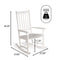 Seagrove Farmhouse Classic Slat-Back 350-LBS Support Acacia Wood Outdoor Rocking Chair