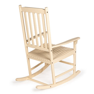 Seagrove Farmhouse Classic Slat-Back 350-LBS Support Acacia Wood Outdoor Rocking Chair - JONATHAN Y
