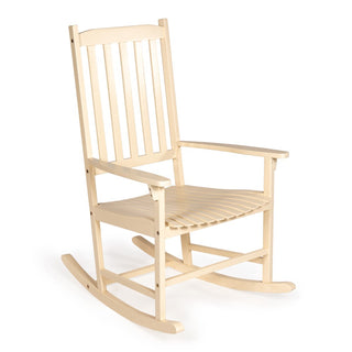 Seagrove Farmhouse Classic Slat-Back 350-LBS Support Acacia Wood Outdoor Rocking Chair - JONATHAN Y